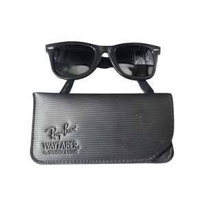 Vintage Ray Ban Wayfarer B & L 5022 Black W/ Case  L2008 UYAS Risky Business